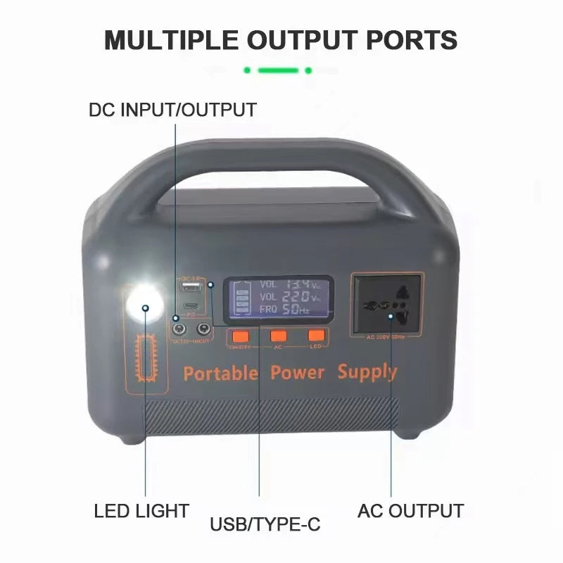 Gear Flux Portable Power Station with Solar Charging Support