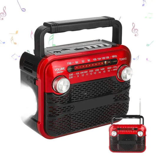 Gear Flux Solar & Hand Crank Emergency Radio with Flashlight